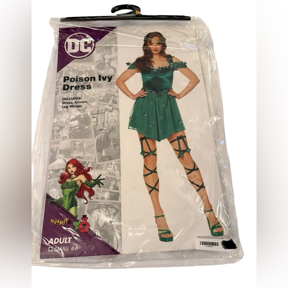 Spirit Halloween Poison Ivy Short Dress Costume DC Villains (Adult Small 4-6) - Picture 2 of 13